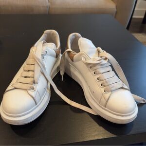 Alexander McQueen Oversized Sneakers White/Rose Gold Size 7 1/2